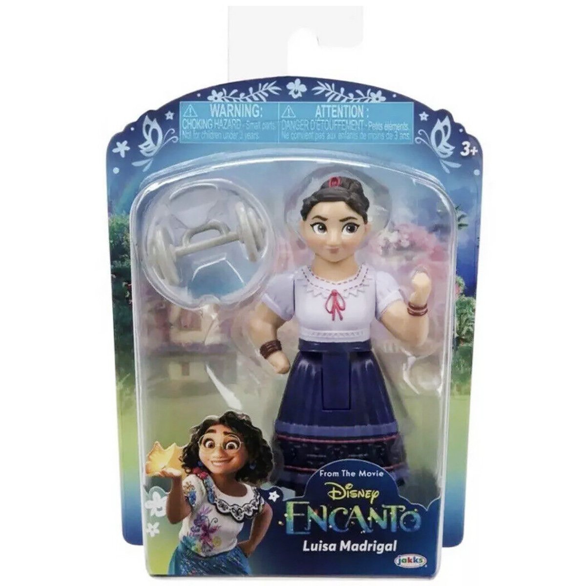 Papusa mini cu accesoriu, Disney Encanto, Luisa Madrigal, 8 cm