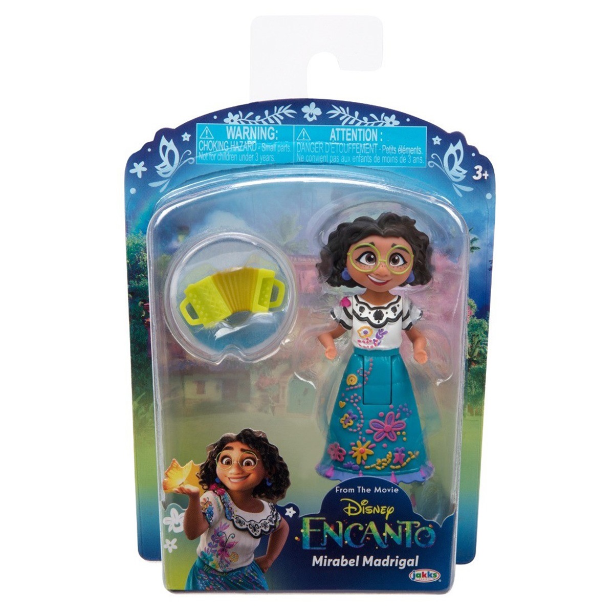 Papusa mini cu accesoriu, Disney Encanto, Mirabel Madrigal, 8 cm