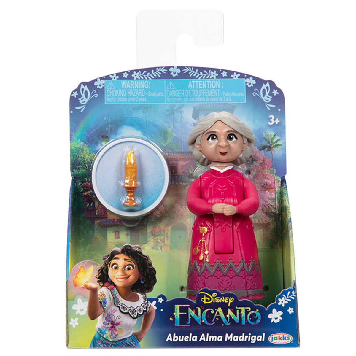 Papusa mini cu accesoriu, Disney Encanto, Abuela Alma Madrigal, 8 cm