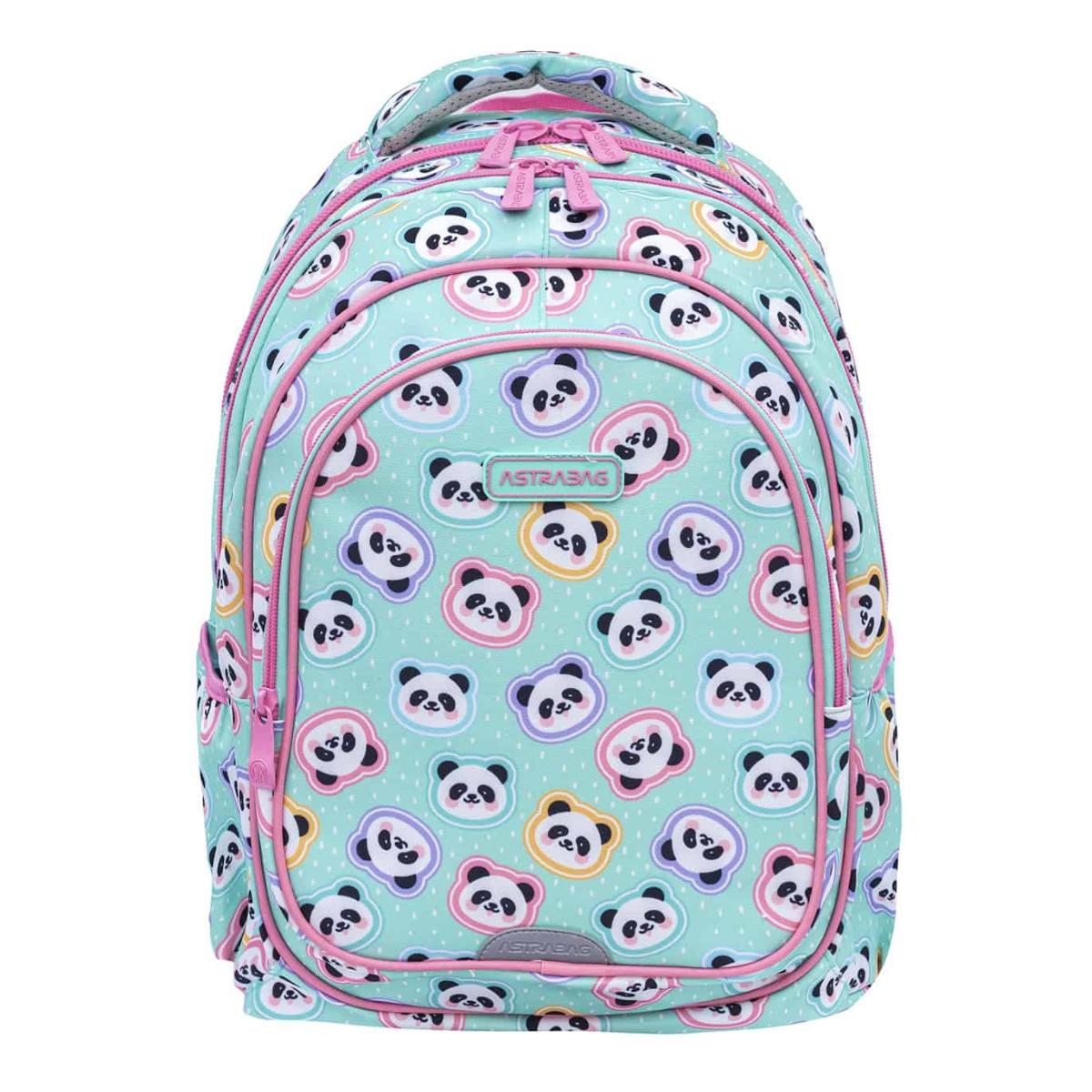 Ghiozdan cu 3 compartimente, AstraBag, Panda
