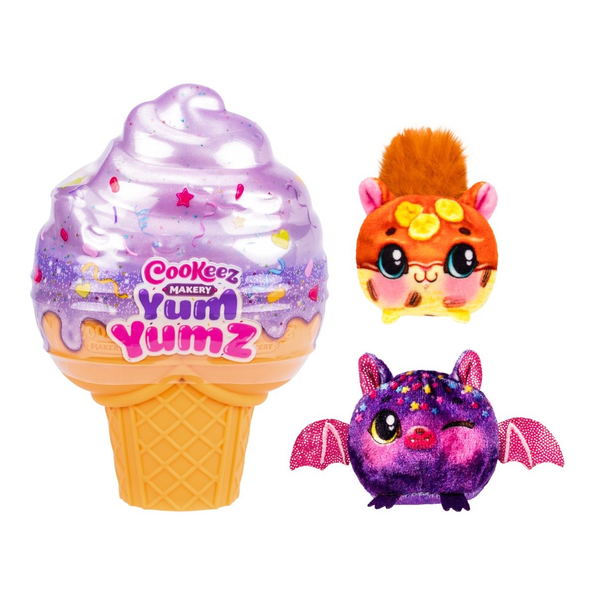 Set de joaca cu 2 jucarii de plus surpriza, Cookeez Makery, Yum Yumz