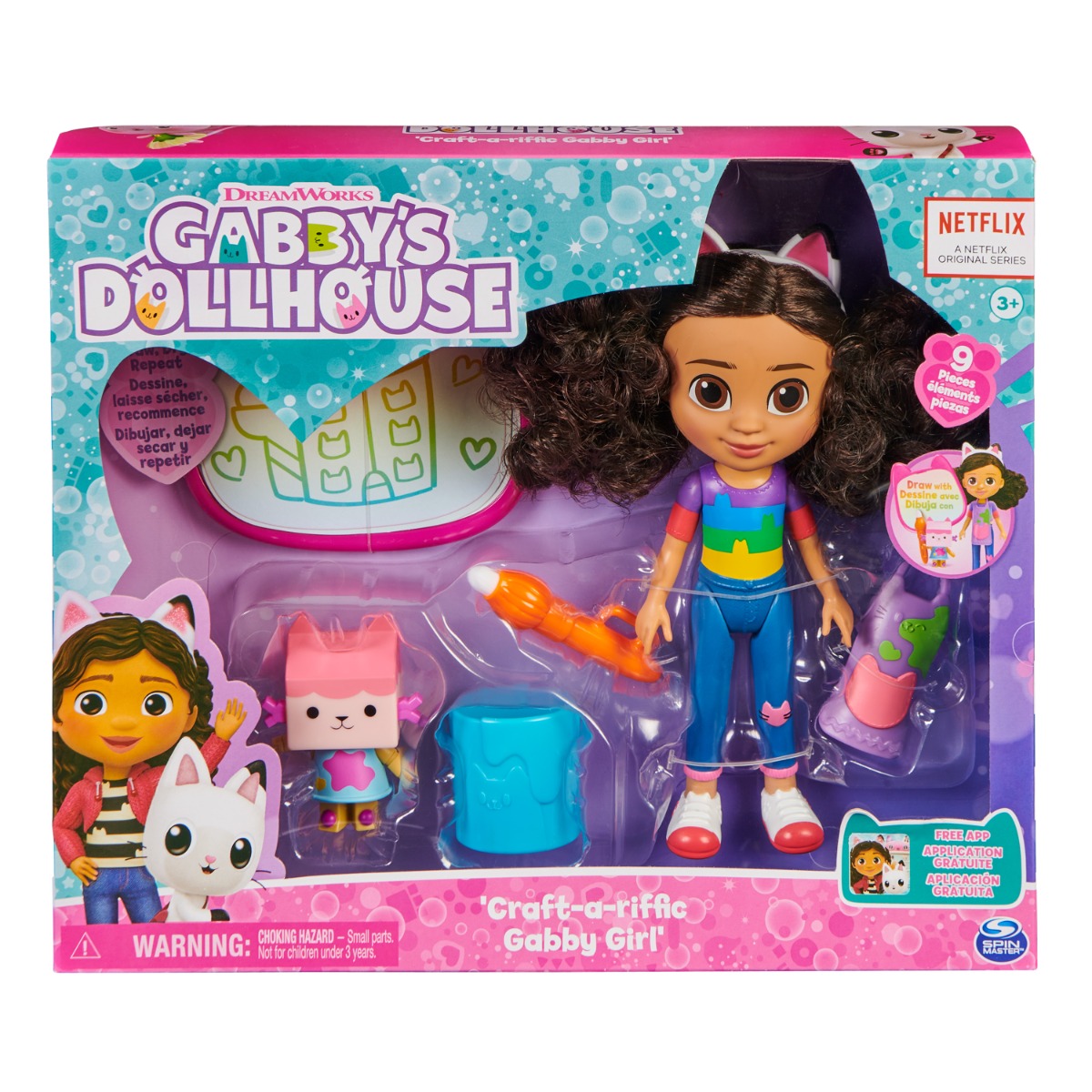 Set de joaca, papusa cu figurina si accesorii, Gabbys Dollhouse, Craft a riffic