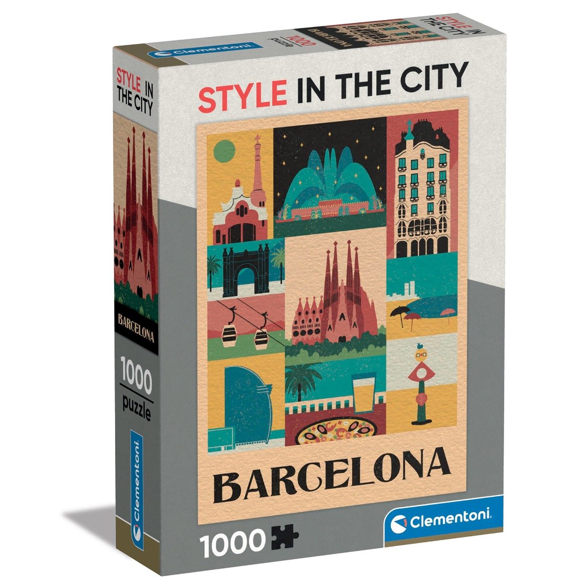 Puzzle Clementoni, Style in the City Barcelona, 1000 piese