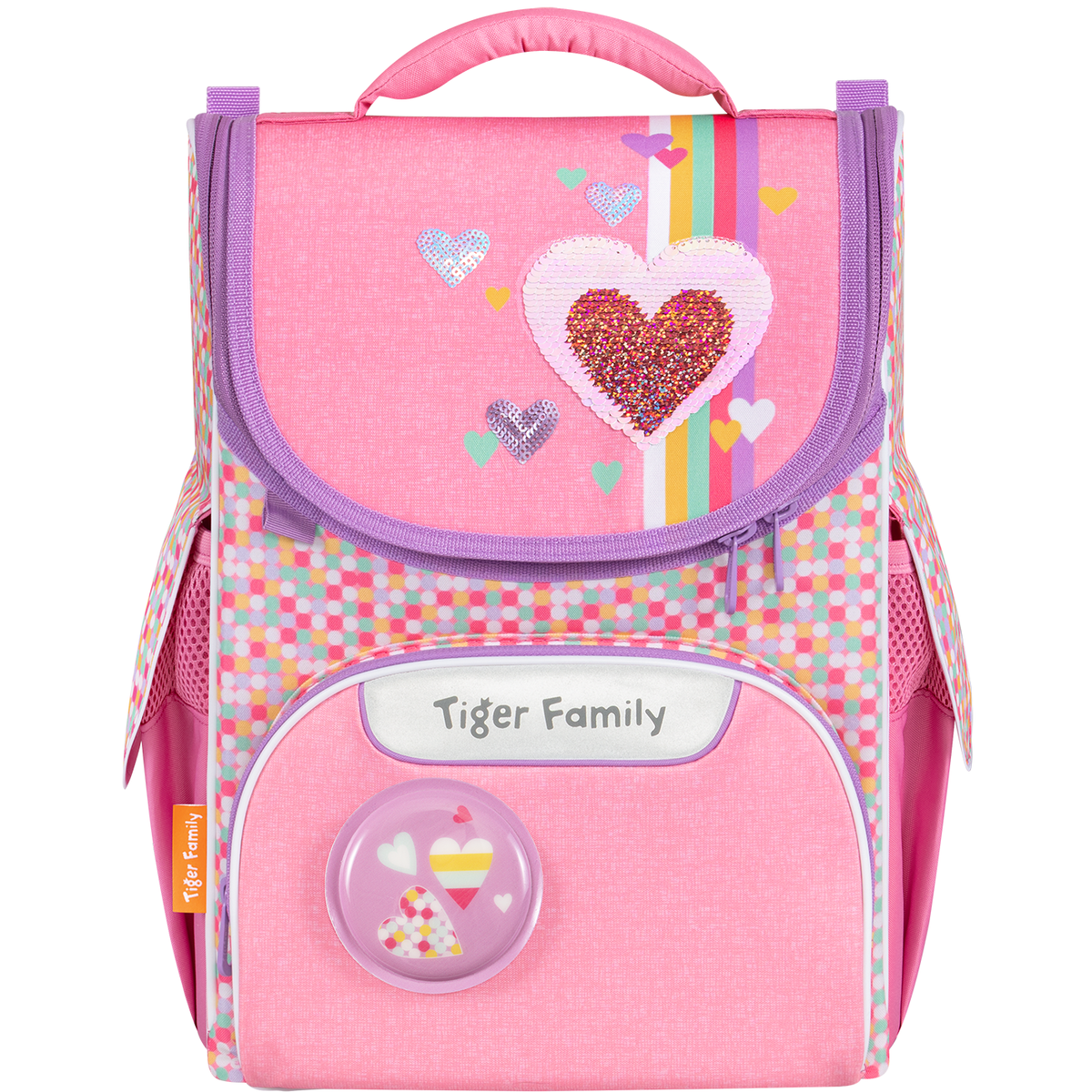 Ghiozdan neechipat, Tiger Family, Nature Quest, Pink Amour
