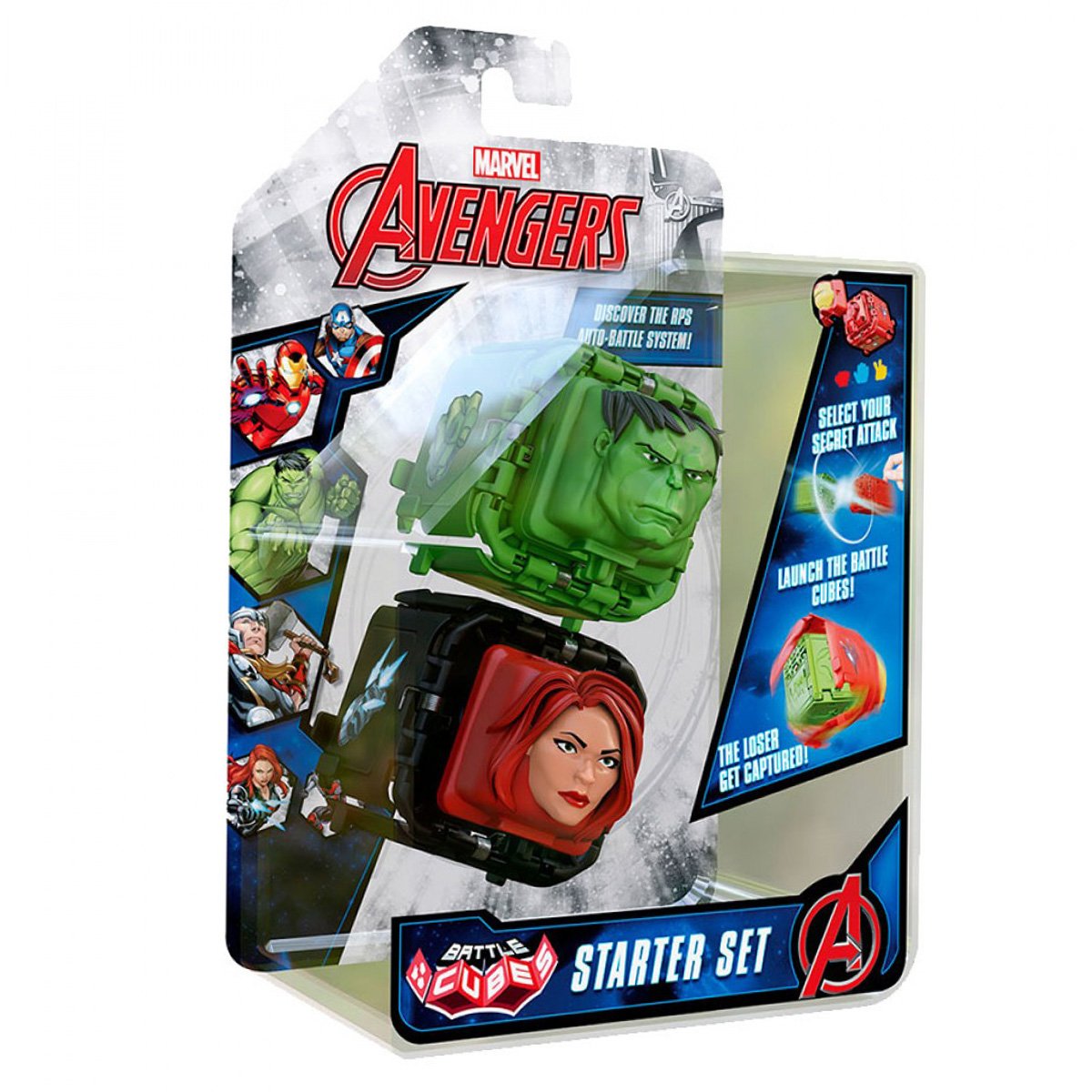 Set 2 figurine de lupta Battle Cubes Avengers, Hulk vs Black Widow Avengers imagine noua responsabilitatesociala.ro