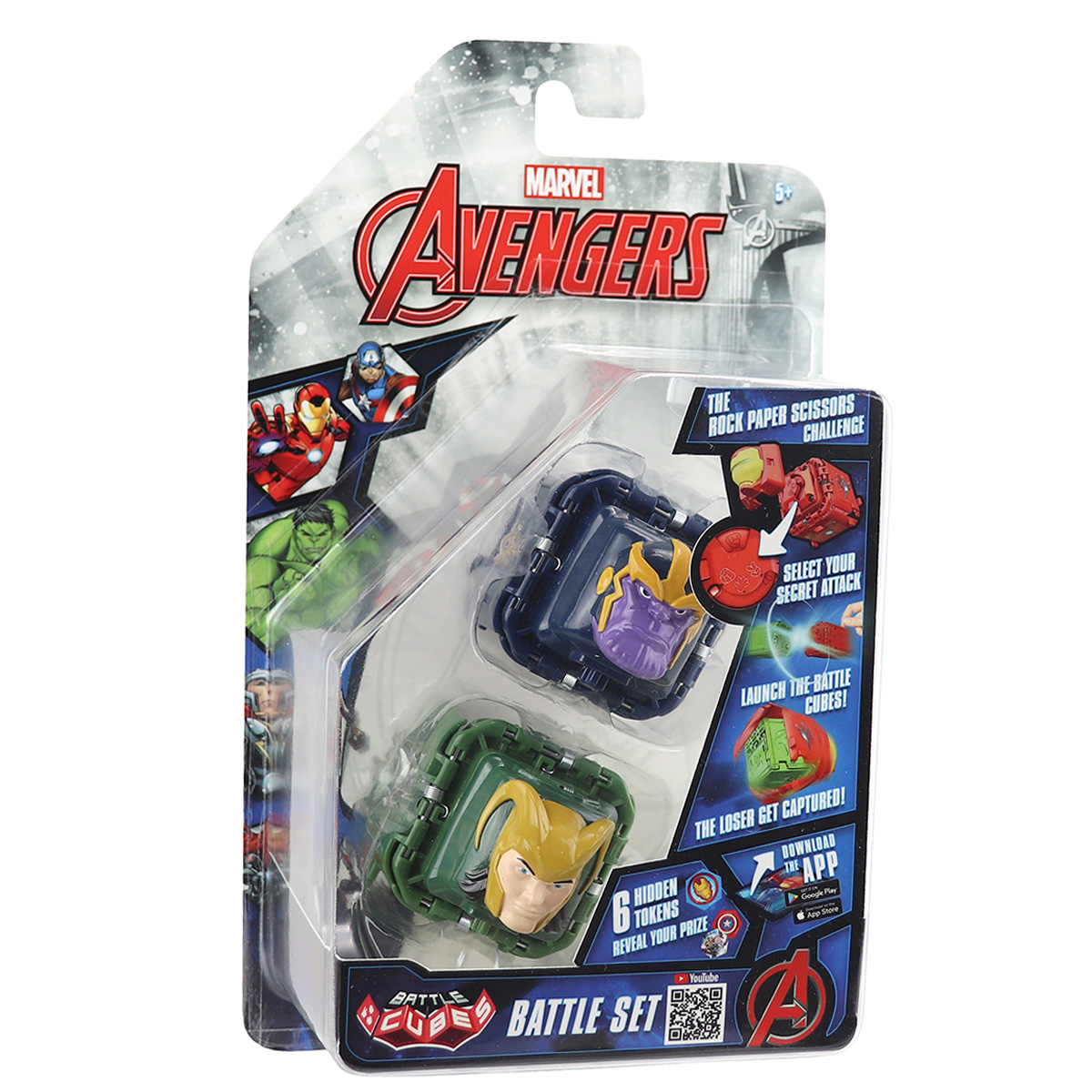 Set 2 figurine de lupta Battle Cubes Avengers, Thanos vs Loki Avengers imagine noua responsabilitatesociala.ro