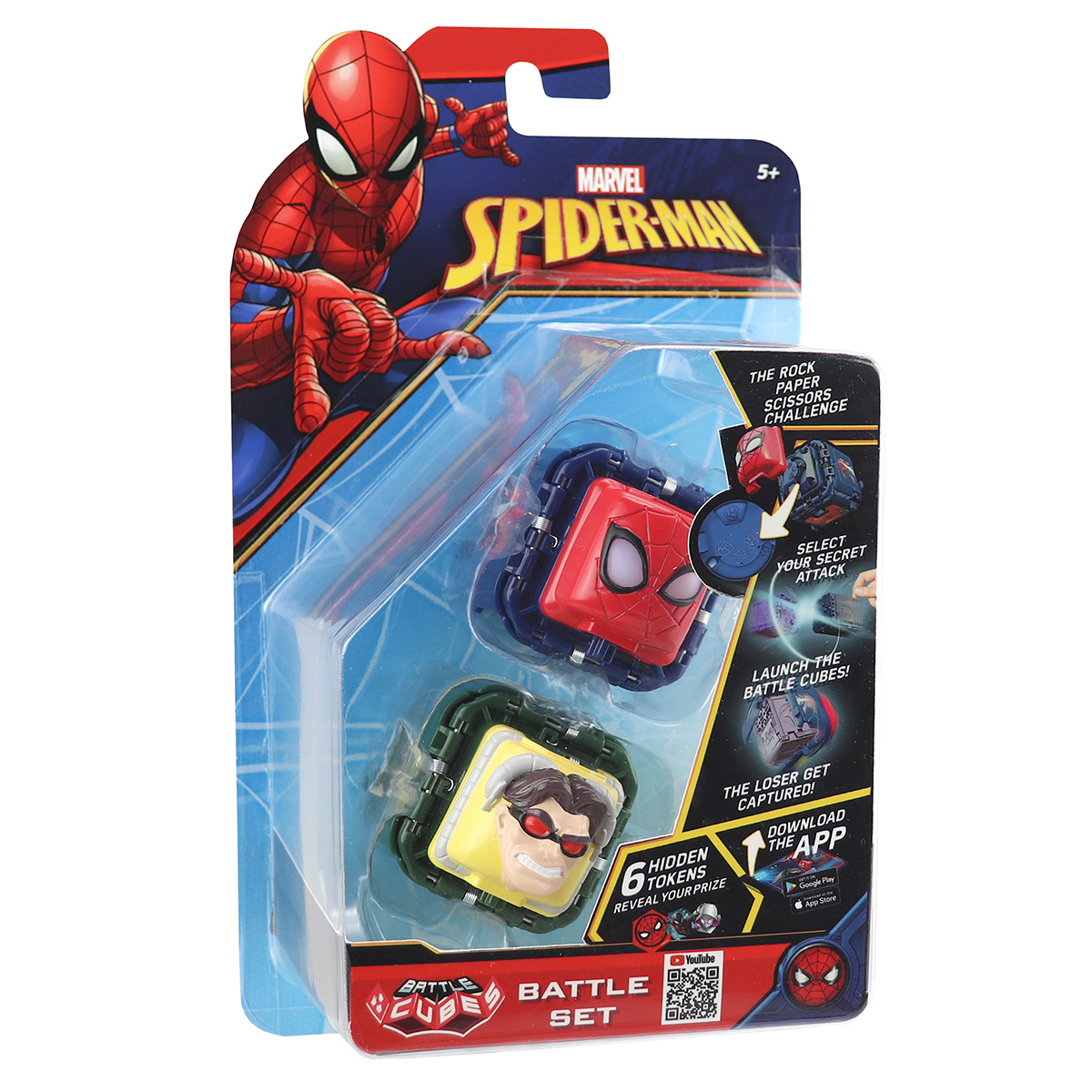 Set 2 figurine de lupta Battle Cubes Spiderman, Dr Octopus vs Gold Spider Battle imagine noua responsabilitatesociala.ro