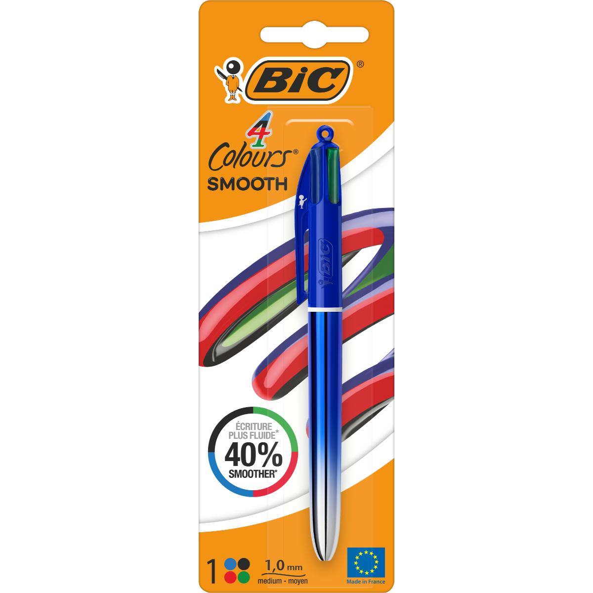 Pix retractabil cu 4 culori, Bic, Smooth Gradient