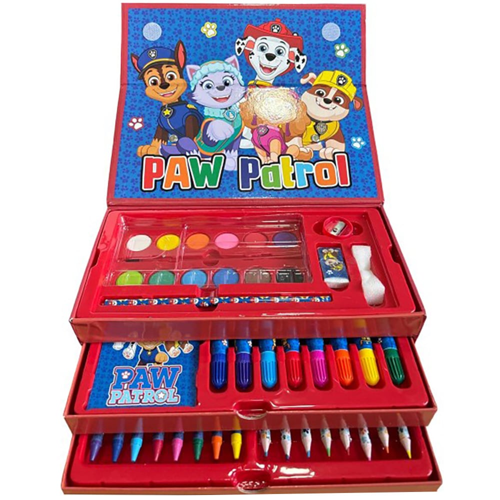 Set de colorat in cutie cu sertare, Paw Patrol, 31 piese