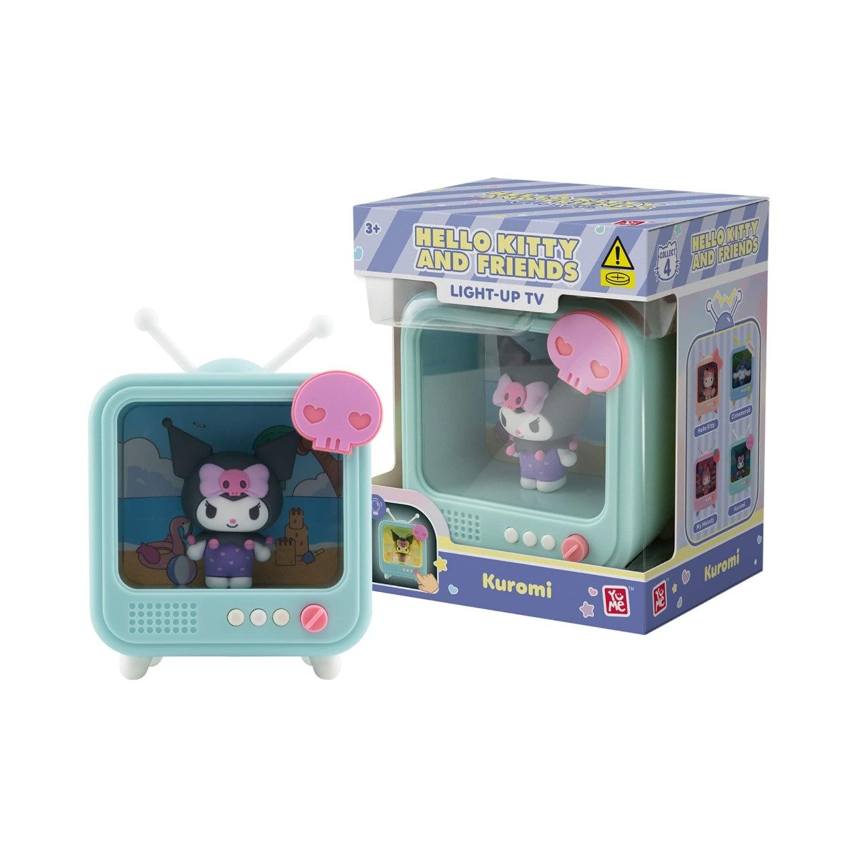 Lampa cu figurina, Yume, Hello Kitty and Friends, Light-up TV, Kuromi