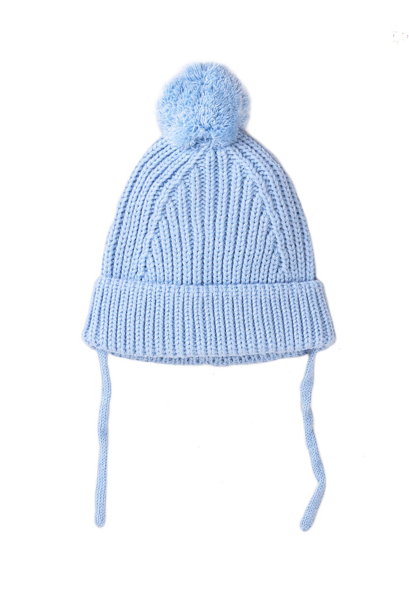 Caciula tricotata, cu ciucuras Minoti, Nbb Hat, bleu Minoti imagine noua