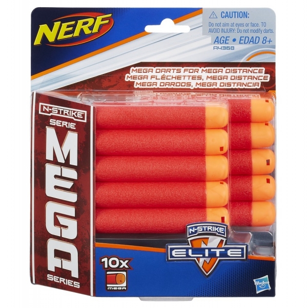 nerf n-strike elite mega - 10 proiectile