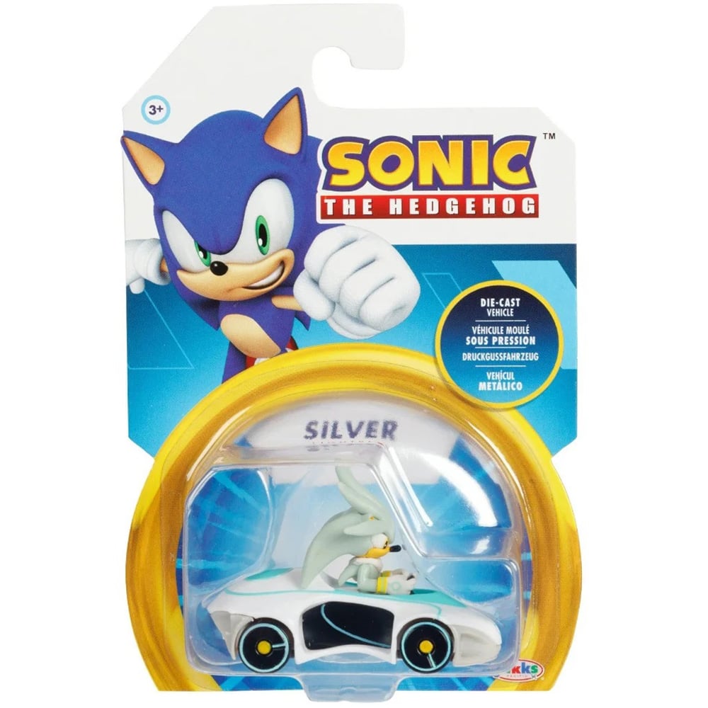 Masinuta din metal cu masinuta, Sonic the Hedgehog, Silver, 1:64