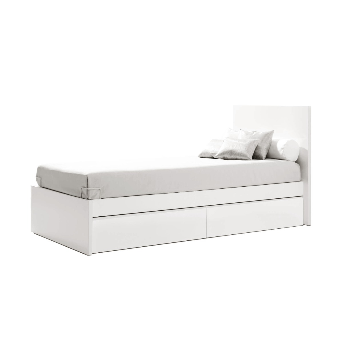 Pat cu sertar pentru depozitare home concept, alb