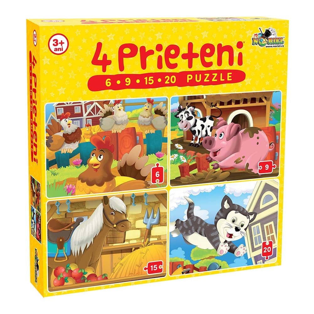 Puzzle Noriel – 4 Prieteni mici (6, 9, 15, 20 piese) (15 imagine 2022 protejamcopilaria.ro
