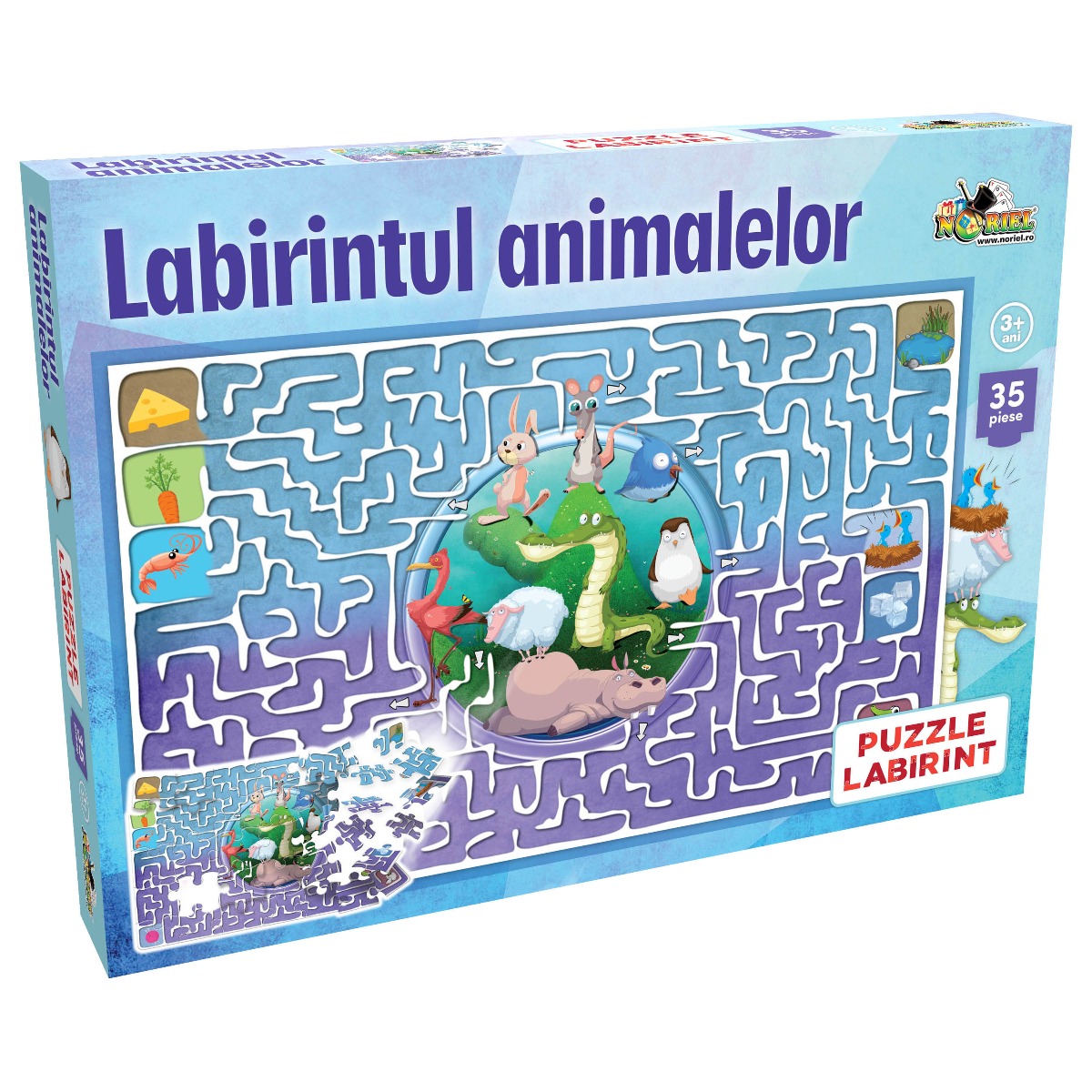Puzzle Noriel - Labirintul animalelor, 35 piese