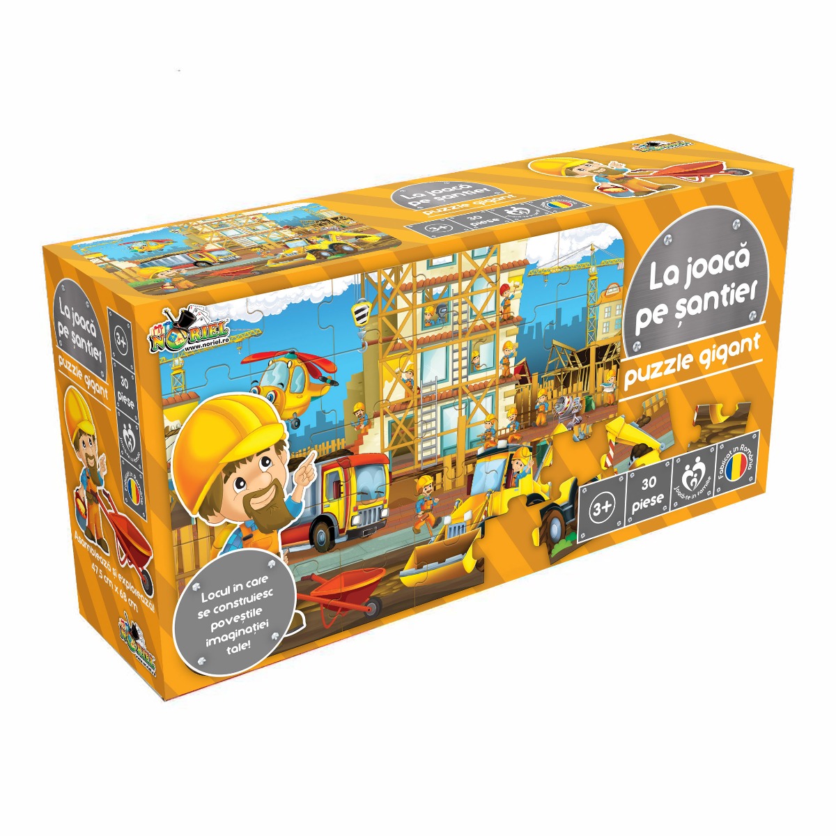Puzzle Gigant Noriel – La joaca pe santier, 30 piese