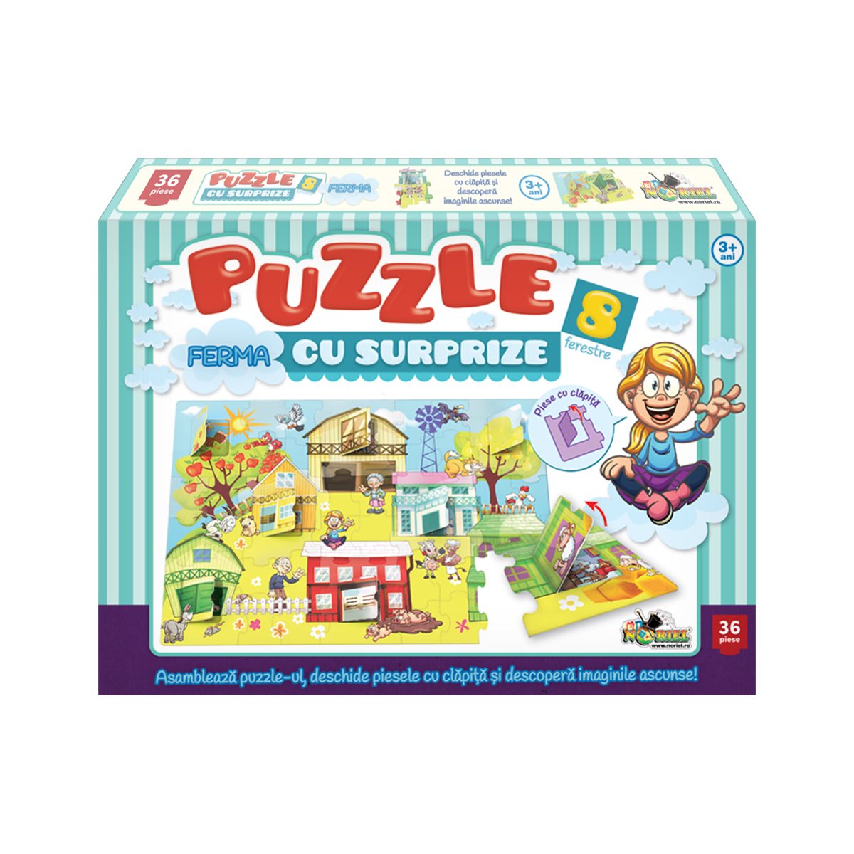 Puzzle Noriel – Ferma cu Surprize, 36 piese Noriel Puzzle
