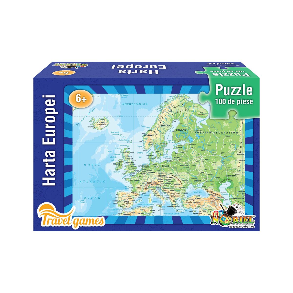 Puzzle educativ Noriel – Harta Europei, 100 piese Noriel Puzzle imagine 2022 protejamcopilaria.ro