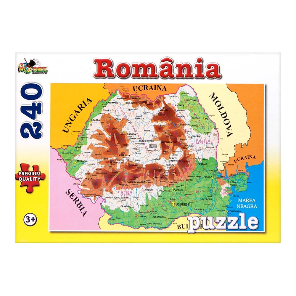 puzzle noriel - harta romaniei, 240 piese
