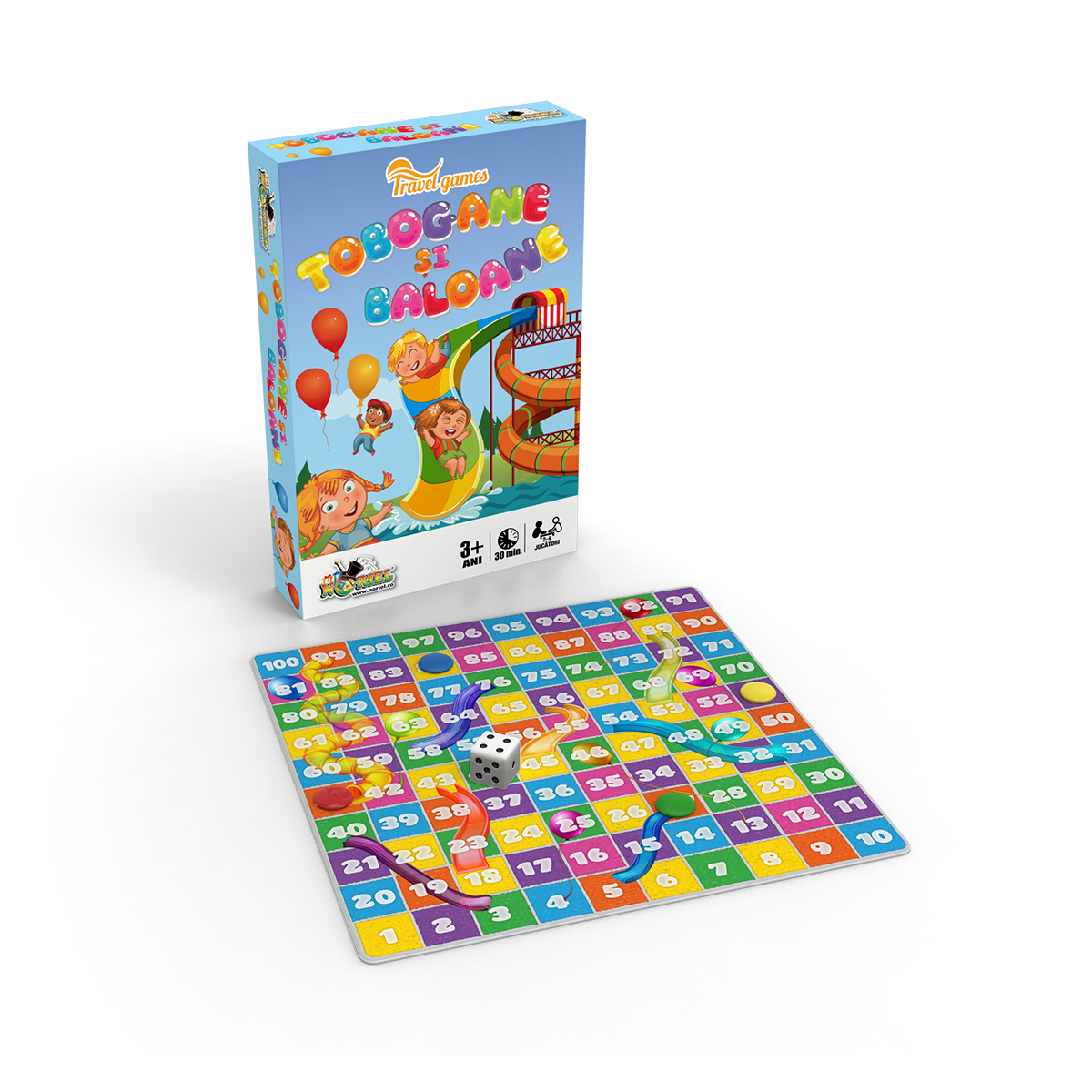 Joc de societate Noriel – Tobogane si baloane, Mini Noriel Games imagine 2022