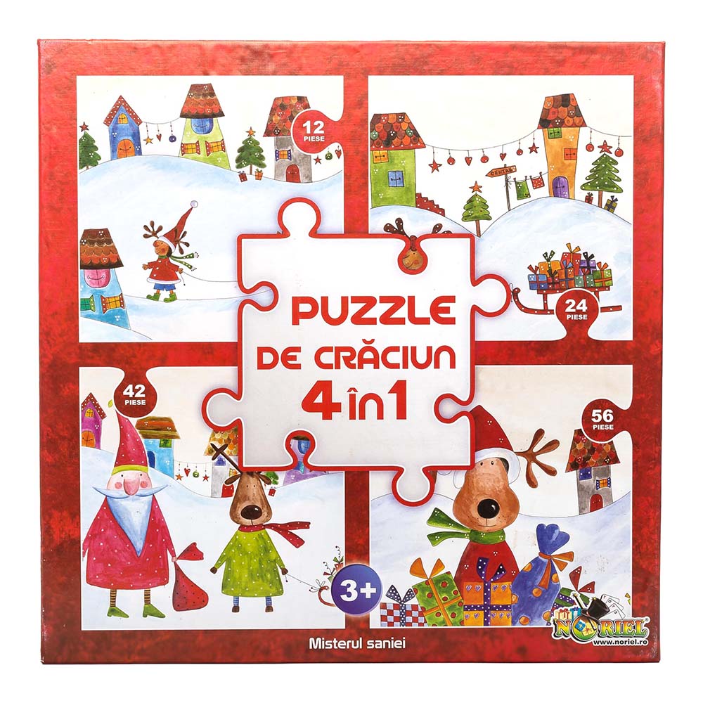 puzzle noriel colectia de craciun 4 in 1 - misterul saniei