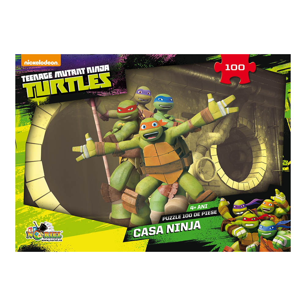 puzzle noriel testoasele ninja - casa ninja, 100 piese