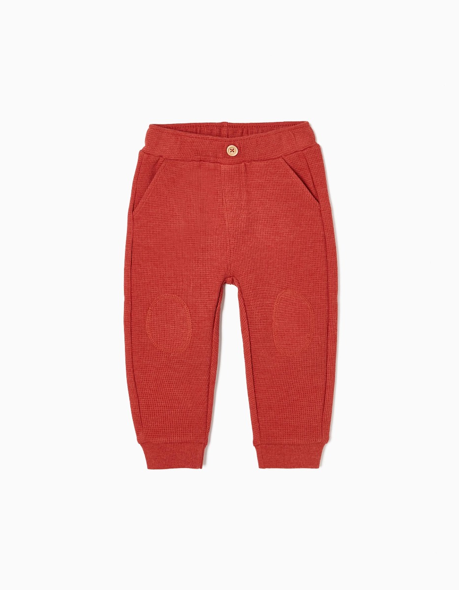 Pantaloni slim fit pentru bebelusi, Zippy, cu talie elastica, Oranj