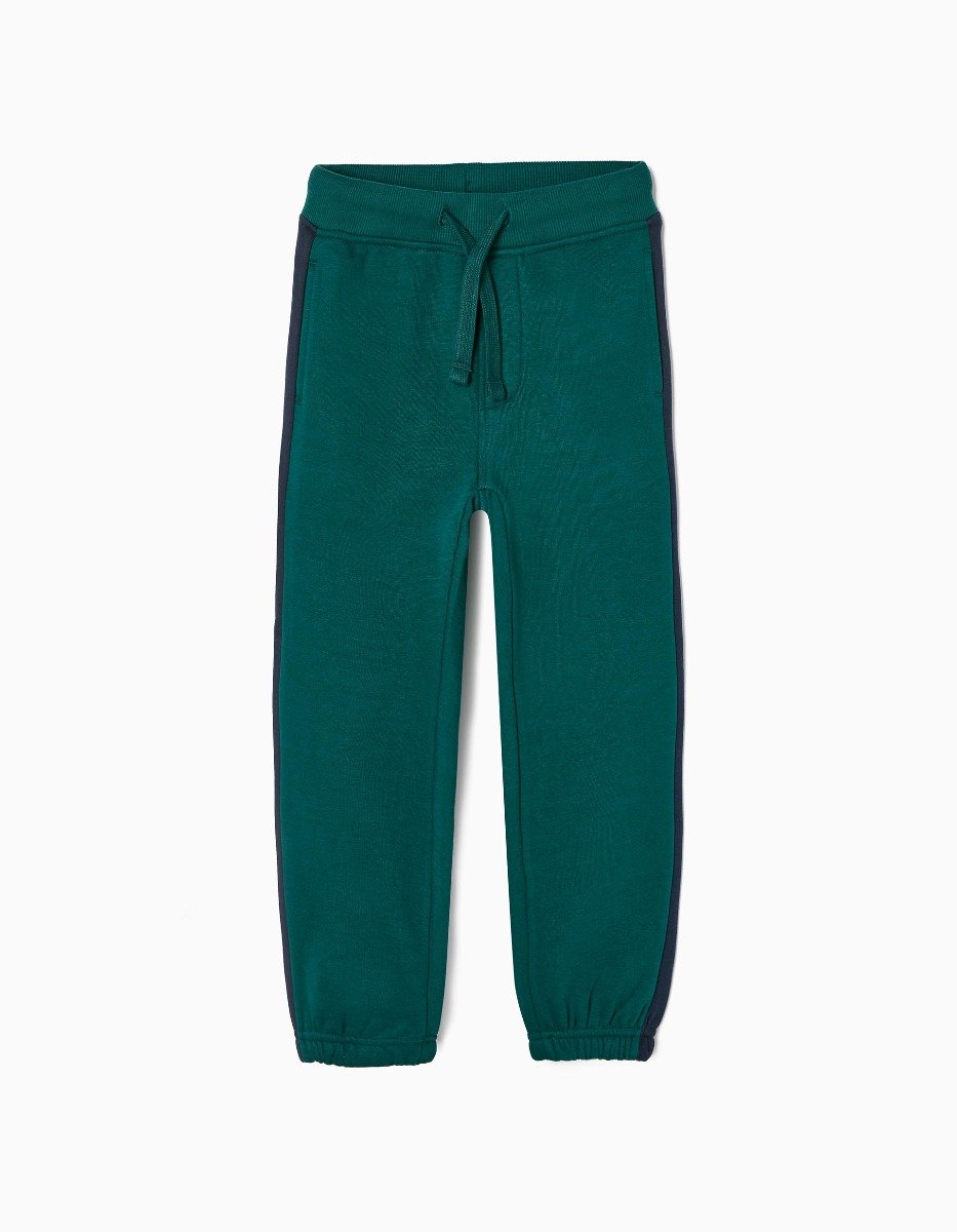 Pantaloni sport, Zippy, Slim Fit, cu talie elastica, Verde