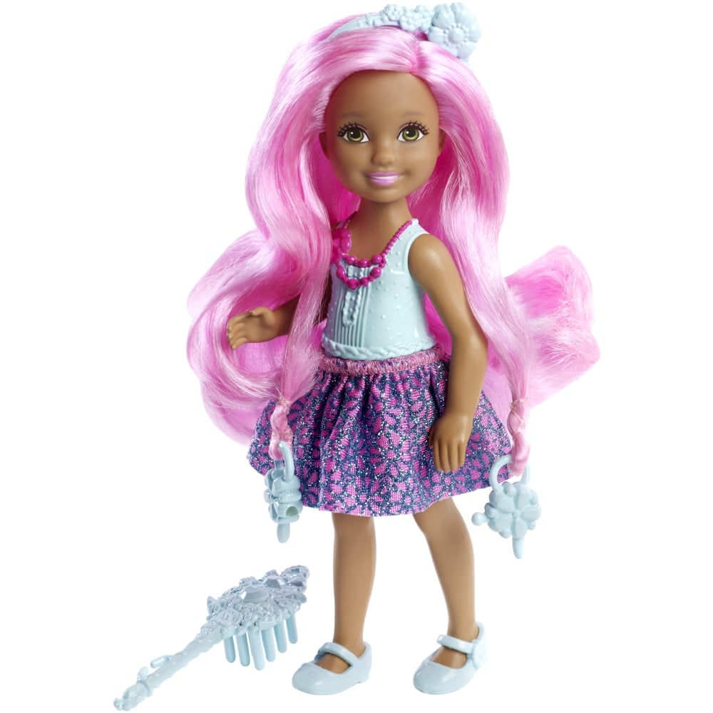papusa barbie - chelsea cu par roz