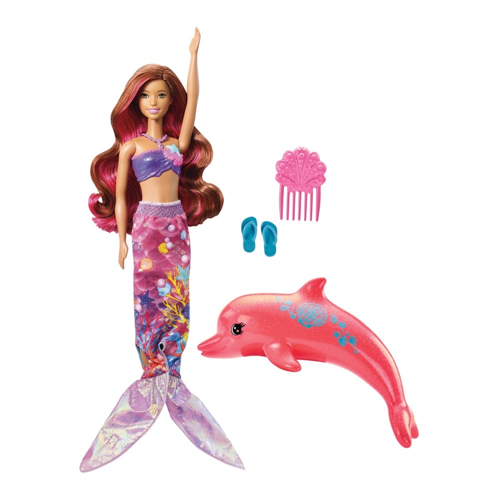 papusa barbie dolphin magic - sirena cu delfin magic