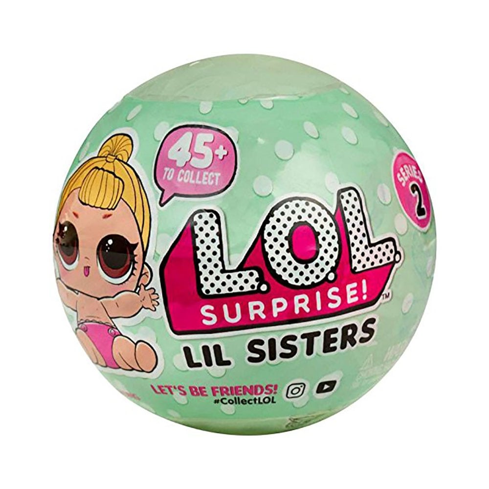 papusa lol lil sisters surprise - ball, 5 piese