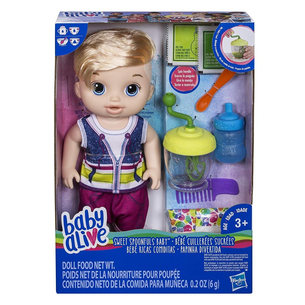 Papusa baietel baby alive - sweet spoonfuls
