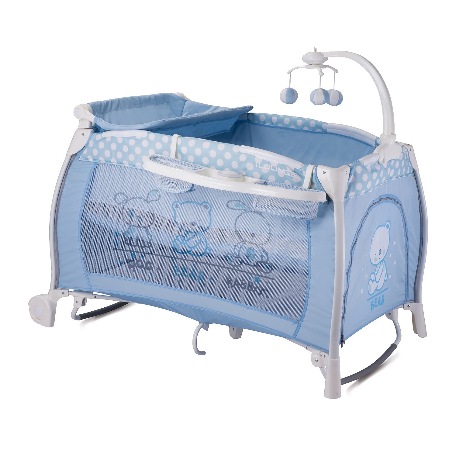 patut bebe lorelli classic i'lounge rocker - blue friends