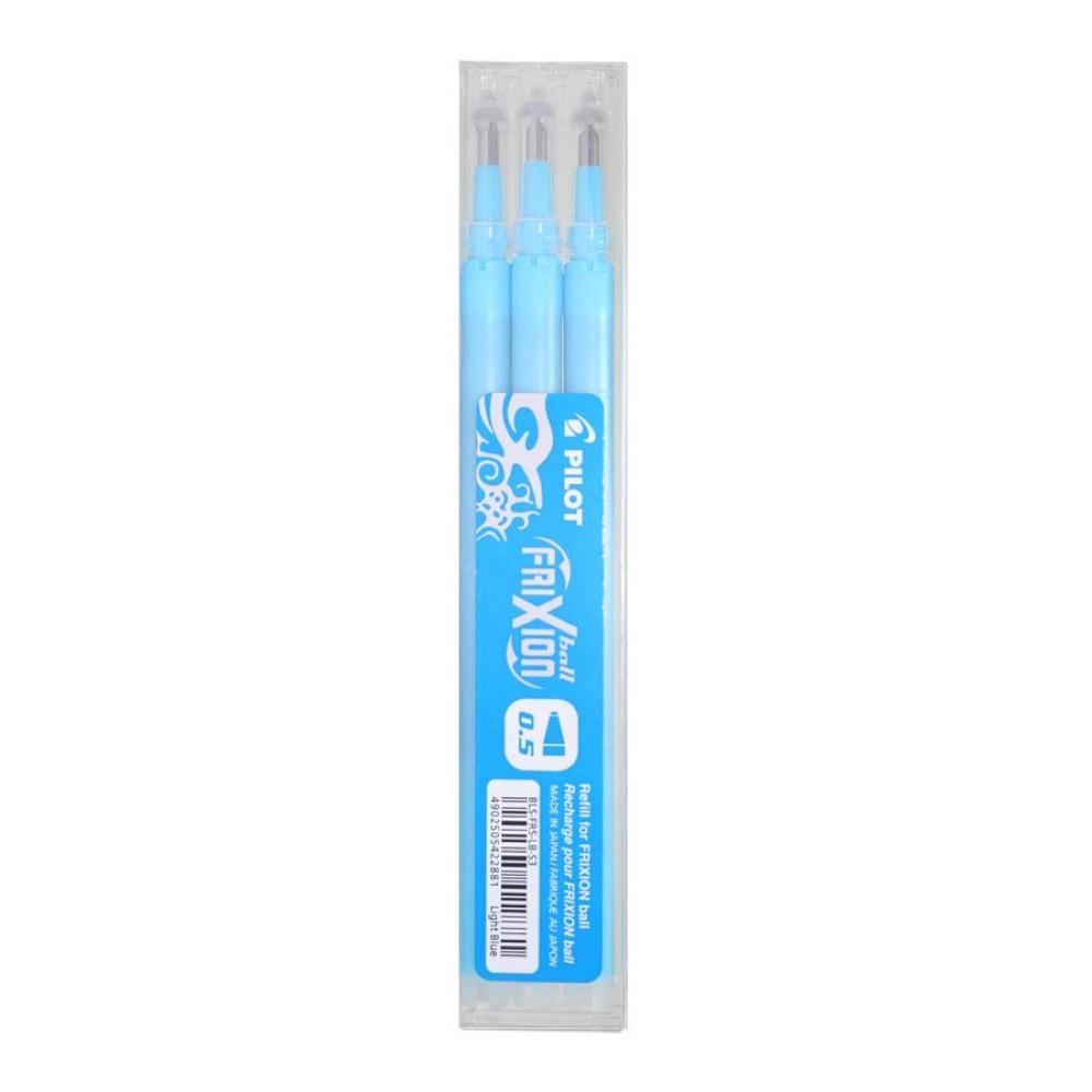 Rezerva roller pilot frixion clicker, 0.5 mm, bleu, (set 3 bucati)