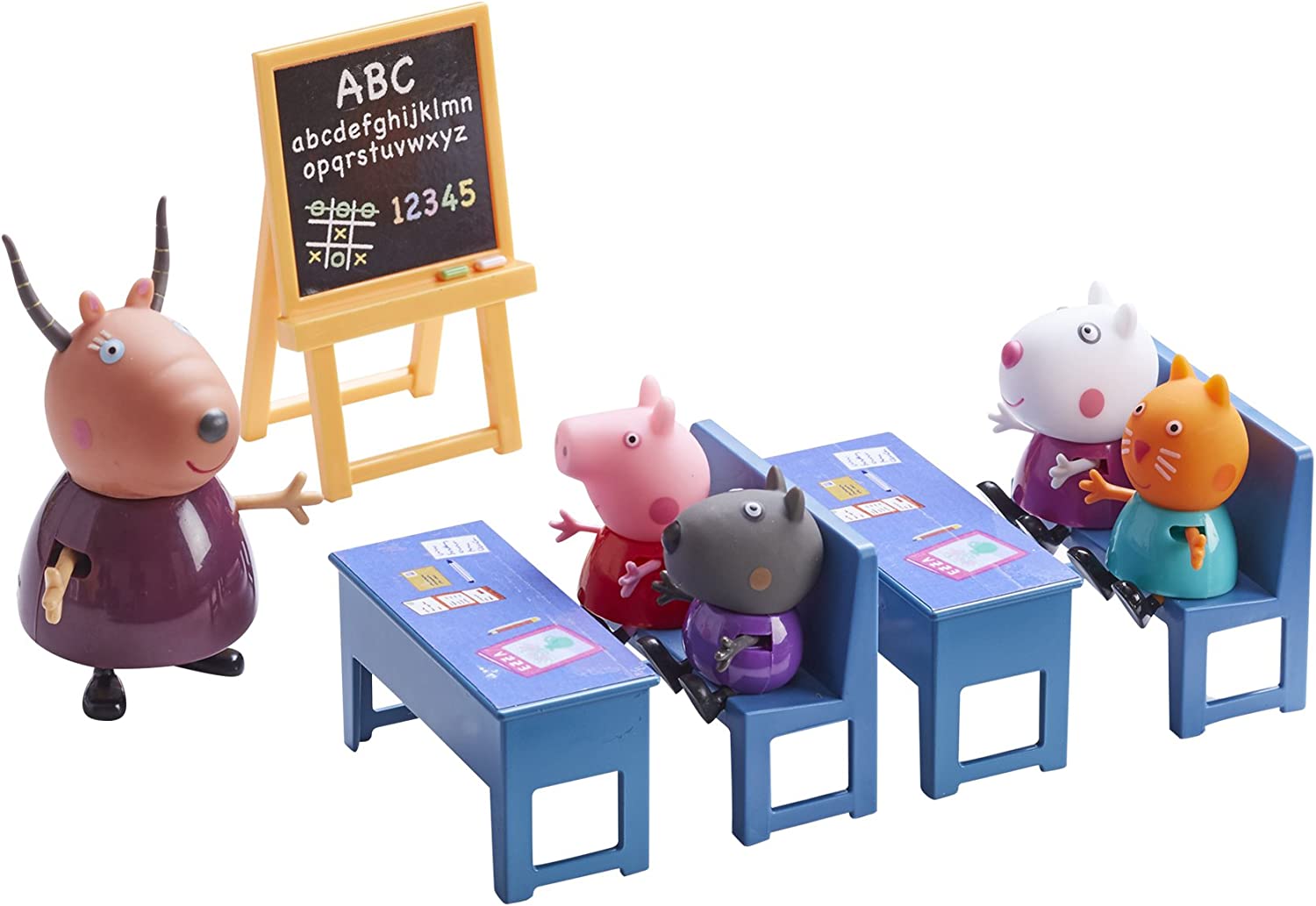 Set figurine Peppa Pig, Classroom Jucarii de lemn 2023-10-01 3
