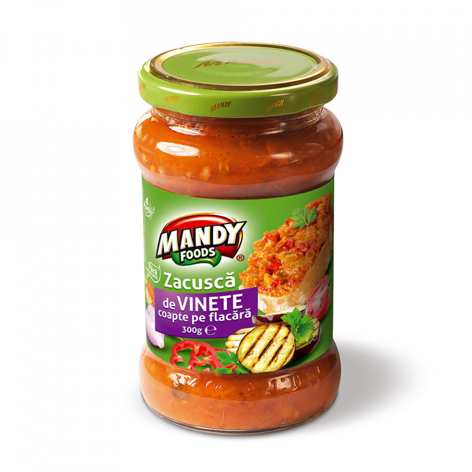 Zacusca du vinete coapte pe flacara mandy, 300 g
