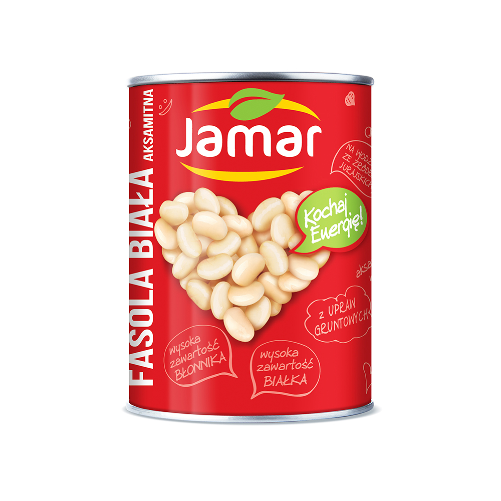 Fasole alba boabe jamar, 400 g 