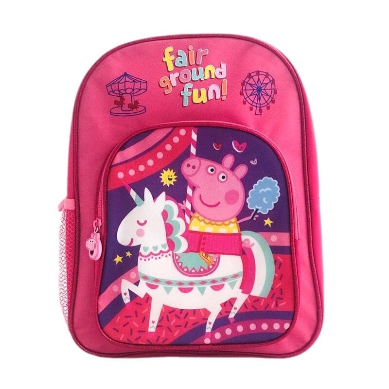 Ghiozdan mini cu 2 compartimente, Peppa Pig, Fair Ground Fun