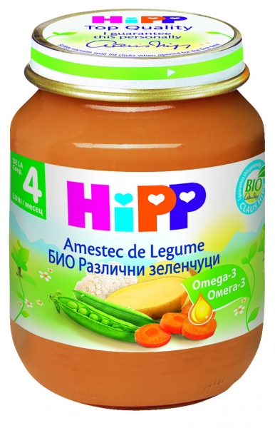 Piure HiPP amestec de legume, 125g