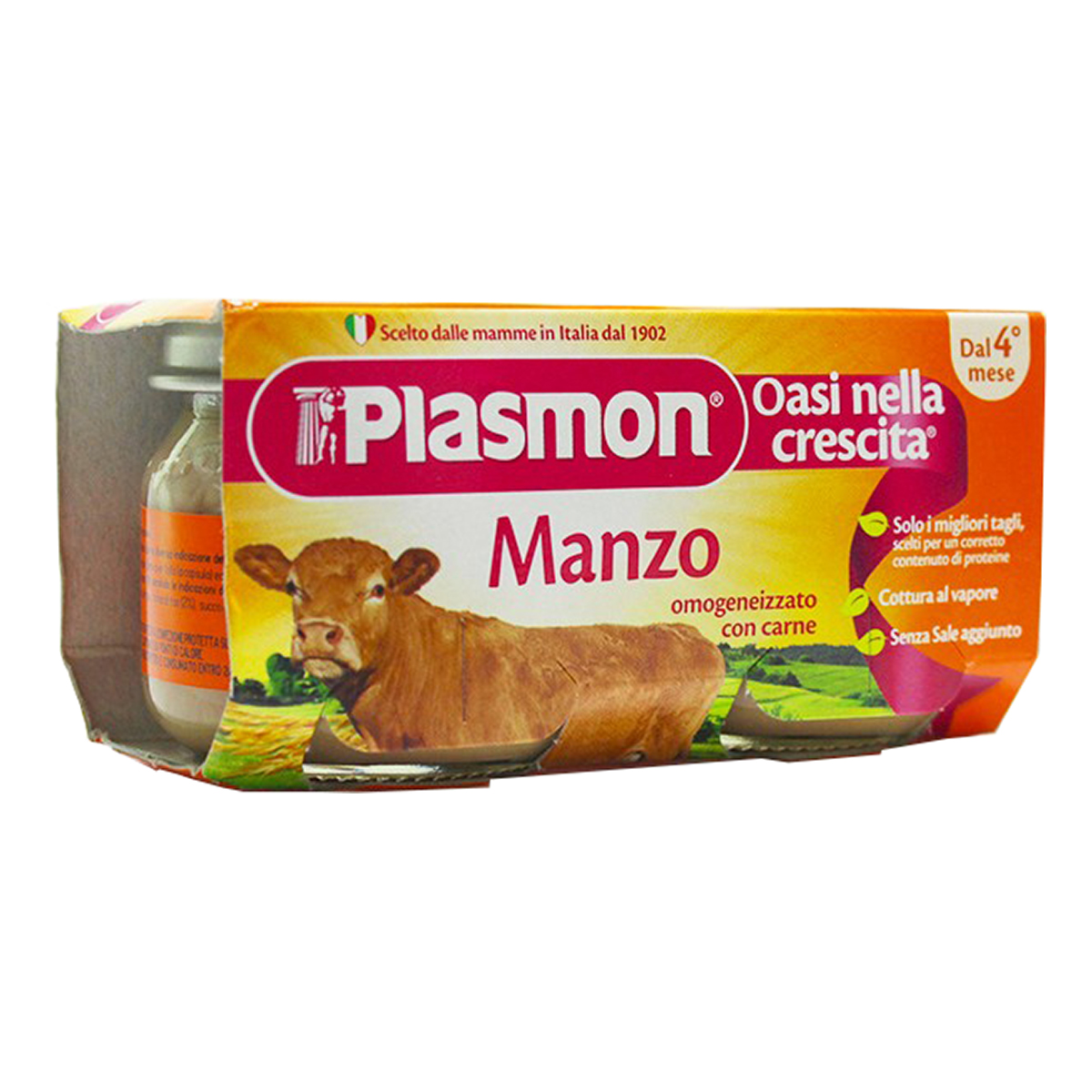 piure plasmon din carne de vita, 2 x 80 g