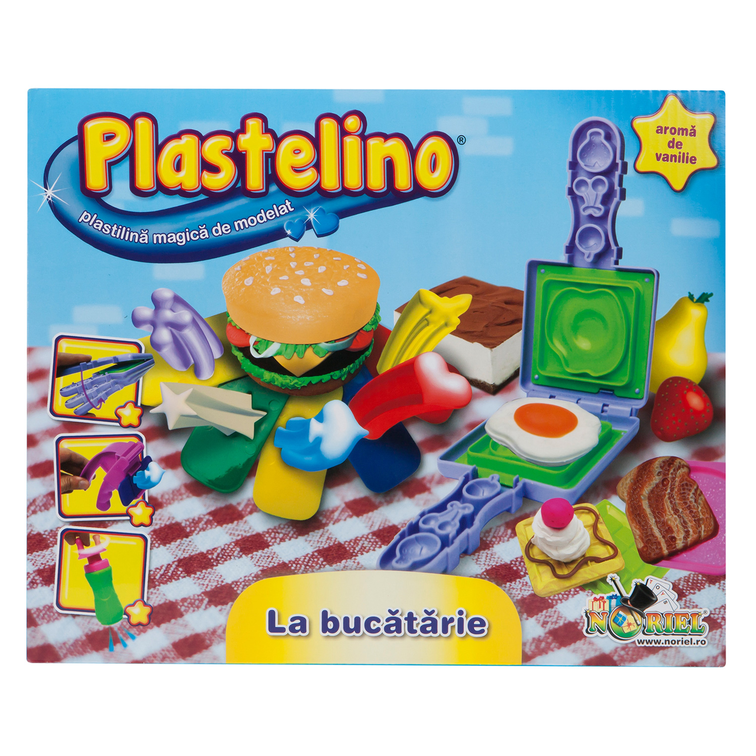 plastelino - la bucatarie, 4 culori de plastilina