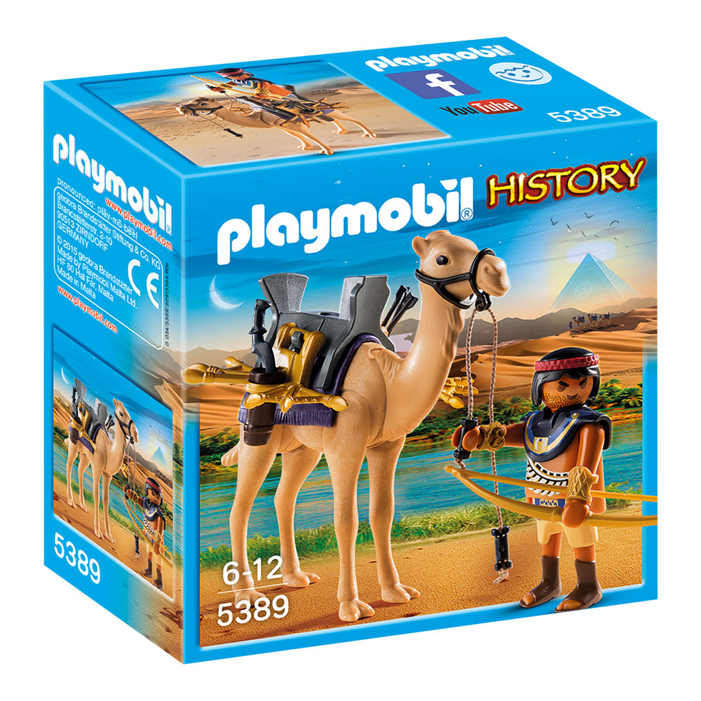 set de constructie playmobil history - razboinic egiptean cu camila (5389)