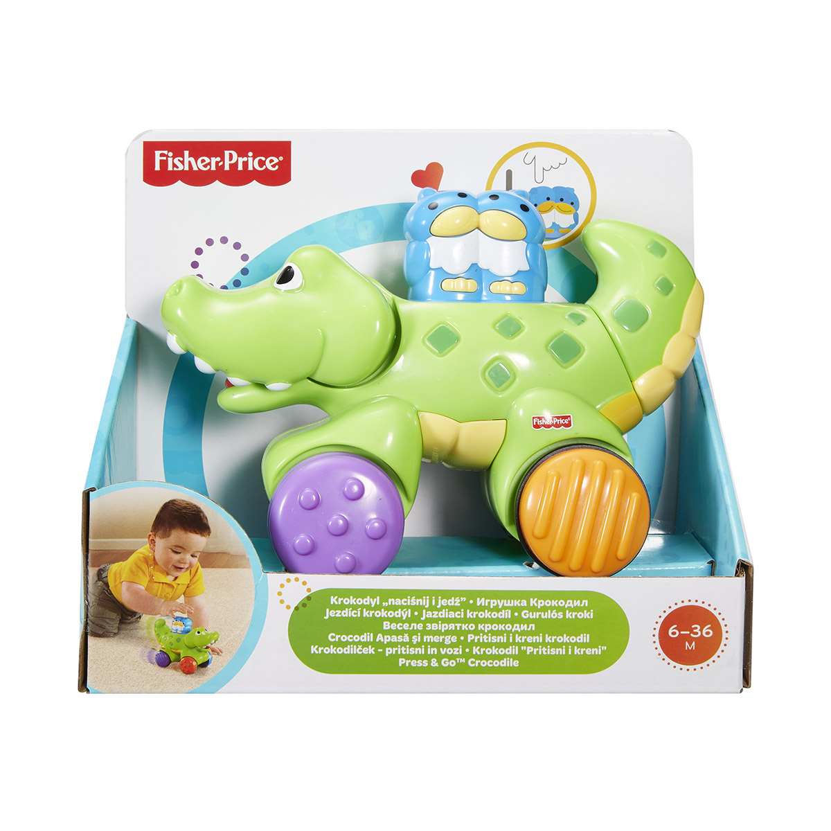 Jucarie bebelusi fisher price - animalute apasa si mergi