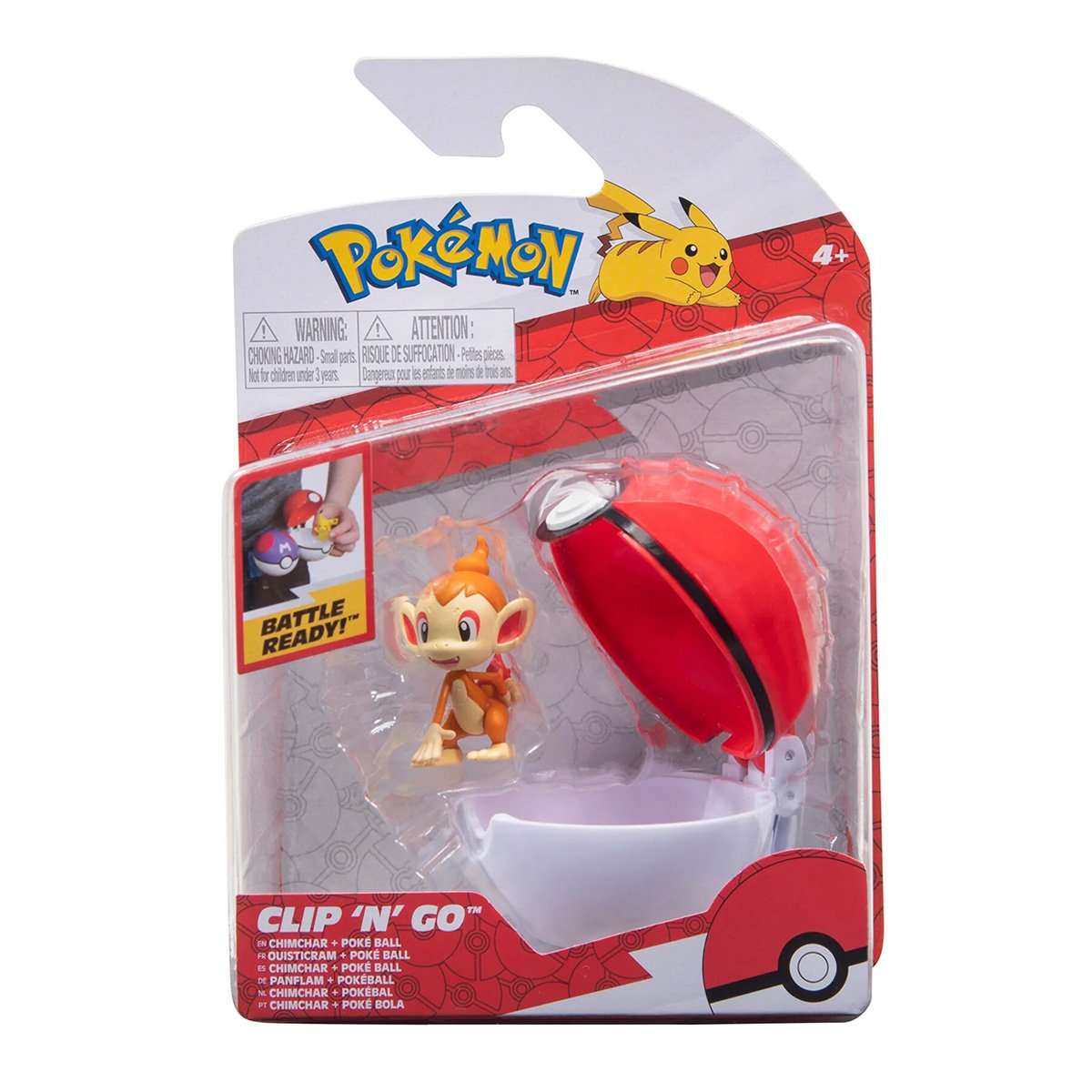 Figurina in bila Clip N Go Pokemon S2 - Chimchar si Poke Ball