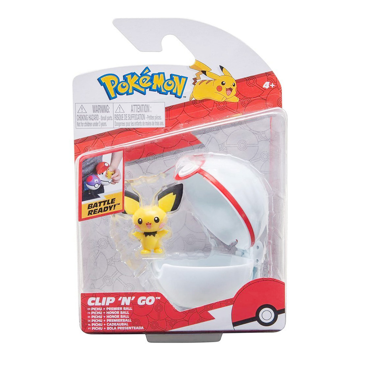 Figurina in bila Clip N Go Pokemon S2 - Pichu si Premier Ball
