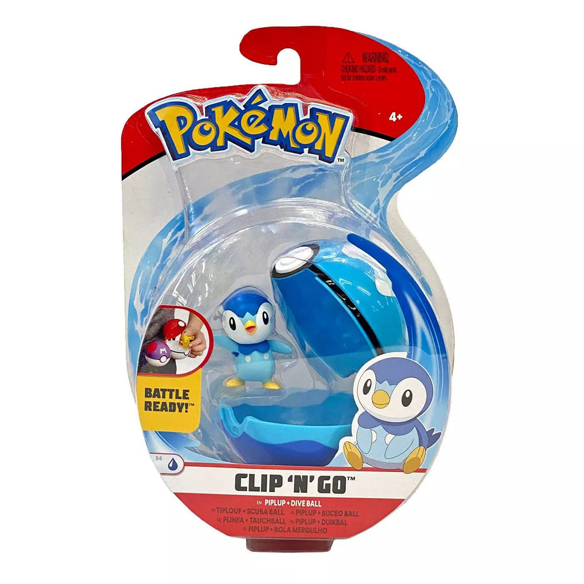Figurina in bila Clip N Go Pokemon S2 – Piplup si Dive Ball Ball imagine noua responsabilitatesociala.ro