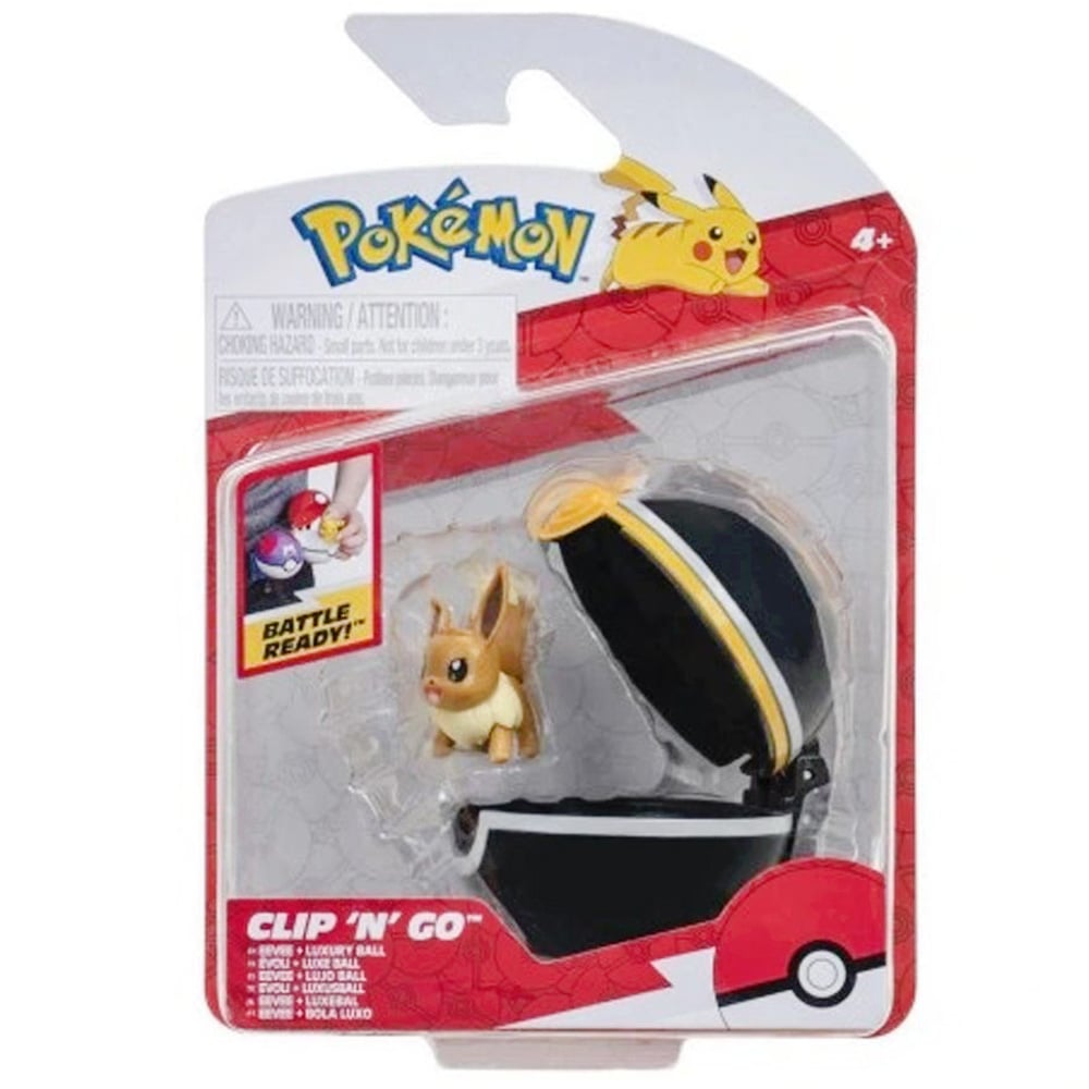Figurina in bila Clip N Go Pokemon S2 - Eevee si Luxury Ball