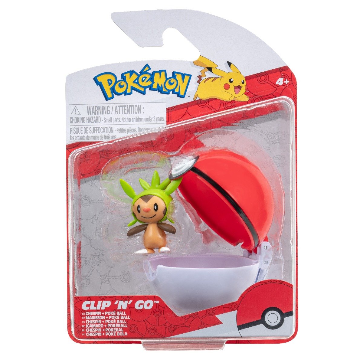 Figurina in bila Clip N Go Pokemon S2 - Chespin si Poke Ball