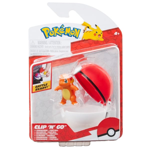 Figurina in bila Clip N Go Pokemon S2, Charmander si Poke Ball